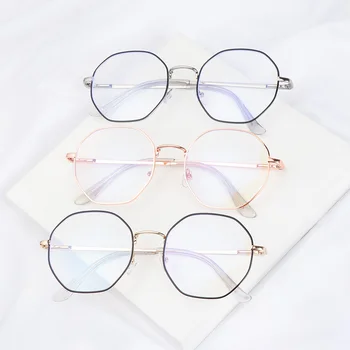 Mood kaheksanurkne anti-sinine prillid daamid meeste retro ring kaadri silmade kaitse ultra light prillid lühinägevus prillid-tarvikud
