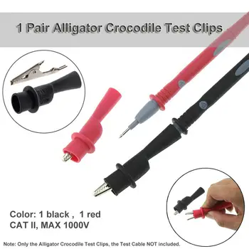 1 Paari Alligaator Krokodill Test Klambrid, Pitskruvid jaoks Multimeeter Tester Probe