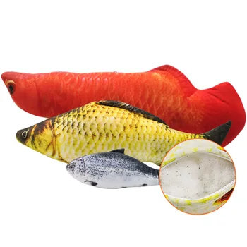 Pet Pehme Palus 3D Kala Kuju Kassi Mänguasi Interaktiivne Kingitused Kala Catnip Mänguasjad Täidisega Padi Nukk Simulatsiooni Kala Mängib Mänguasi Pet