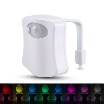 LED Smart Motion Sensor prill-PIR Öö Valguses 8 Värvi Veekindel, Taustvalgus Loominguline tuled Wc-Pott Luminaria Lamp