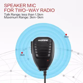 Kaasaskantav Kõlar Mikrofon Midland Raadioside Tarvikud Baofeng 888S 5R UV82 8D 5RE 5RA Kõlar kahesuunaline Raadio