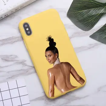 Kim Kardashians Telefon Case For iphone 12 11 Pro Max Mini XS 8 7 6 6S Pluss X SE 2020 XR Candy kollane Silikoon kate