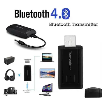 Bluetooth-V4 Saatja Traadita A2DP 3.5 mm Stereo Audio Muusika Adapter Dongle USB Audio Vastuvõtja PC TV Kõrvaklapid Must