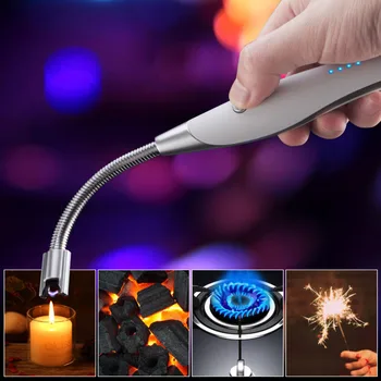 Hingav Küünal Kergem Pikk Laetav Elektroonilise USB Impulsi Plasma ARC Flameless Köök Igniter Gaasi Ahi Grill