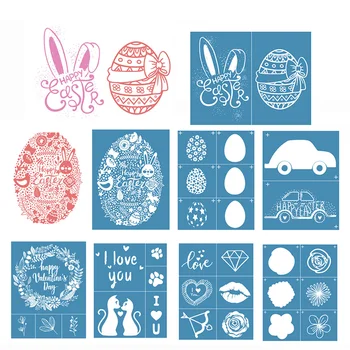 Happy Easter Munad Isekleepuv, siiditrükk Šabloon Korduvkasutatavad Märk Silma Ülekanded DIY Padi, T-Särgid Home Decor