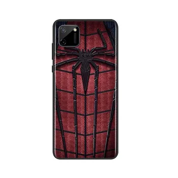 Silikoon Musta Katte Marvel Raud Spider mees Realme 2 3 3i 5 5S 5i 6 6i 6S 7 Globaalse X7 Pro 5G Telefoni Juhul Kest