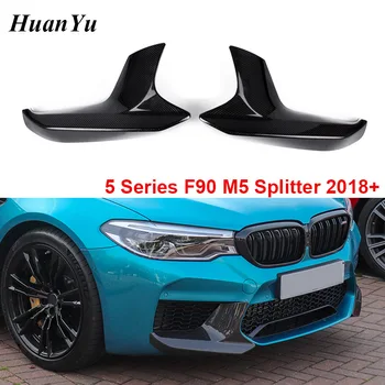 1Pair süsinikkiust F90 M5 Ees Splitter BMW 5 Seeria Esi Lip Bumper Klapid 530i 540i 2018 2019 2020+