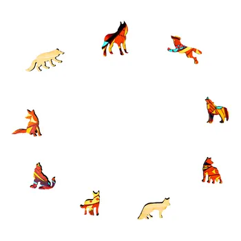 Salapärane Hunt Puidust Loomade Puzzle Täiskasvanud Laste Puidust Puzzle Mängud DIY Puidust Puzzle, Käsitöö, Kingitus Lapsele Haridus Mänguasjad