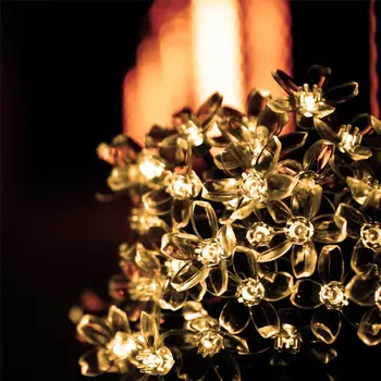 Päikese Valgus LED-Cherry Blossom Lamp Väljas Veekindel Aia Rooftop Esik Christmas Tree Teenetemärgi Valgustus String Tuled