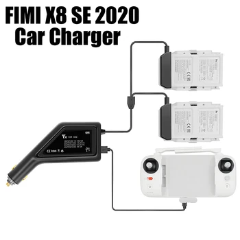3 in 1 Aku, Auto Laadija USB-Laadimine Adapteri FIMI X8 SE 2020 Undamine Kaugjuhtimispuldi Patareide Laadimine Accessries