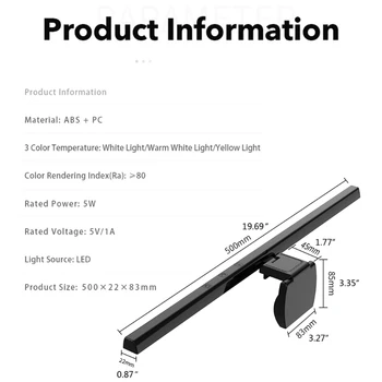 Screenbar Kerge laualamp Arvuti Sülearvuti USB LED laualamp Lugemise Reguleeritav LCD-Ekraani Valgus Baar