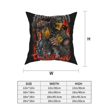 Skorpion padjapüür Mortal Kombat Filmi Mk11 Retro Arcade Võitlus Mäng Padi Naljakas Decor Pillowcover Kodus 40*40cm