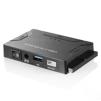 SATA Combo USB IDE SATA Adapter Kõvaketta SATA et USB3.0 andmeedastus Converter 2.5/3.5/5.25 Optiline seade HDD SSD(EU pistik)