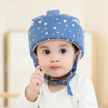 Puuvill Imiku Väikelapse Ohutus Kiivri Baby Kids peakaitse Müts Jalgsi Indekseerimise Beebi Õpib Kõndima Crash Helmet