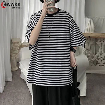 WWKK Mehed Jaapani Streetwear Kollane T-Särk 2021 Suvel Mens Harajuku Hip-Hop T-Särgid Paar korea Vabaaja Tees T-särgid