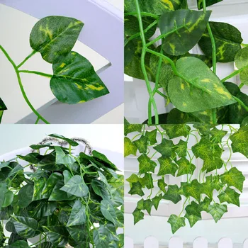 1TK Roheline Aed, Luuderohi Decor Kunstlik Võltsitud Rippuvad Viinamarja Taime Lehed Rotangist Seina Riputamise Ivy Jätab Taimi Kodu Kaunistamiseks