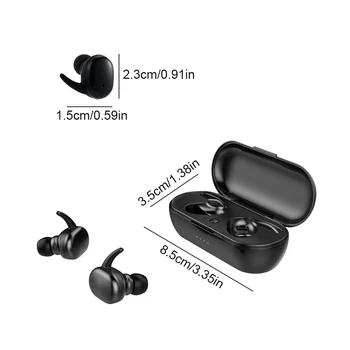 JFWEN Kõrvaklapid Bluetooth-Y30 5.0 Kõrvaklapid Veekindel Sport Mikrofoniga Peakomplekti TWS Traadita earbuds Kõikidele Nutitelefoni