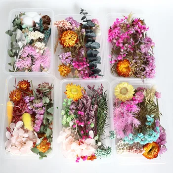 1 Karp Päris Loomulik, Kuivatatud Lilled, Kunsti-Käsitöö Segatud Mitme Värvilisi Kuivatatud Lilled Seep Küünal Ehted DIY Vaik Kodu Decore