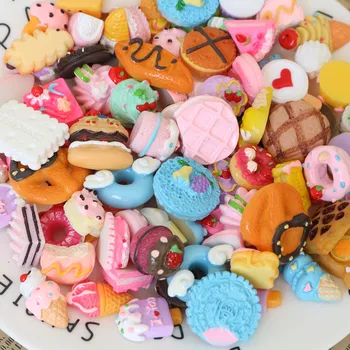 50tk Segatud Kodu Kaunistamiseks Cake Sõõrikud Kristalliseerunud Toidu Vaik Flatback Cabochons Scrapbooking Käsitöö DIY Tarvikud