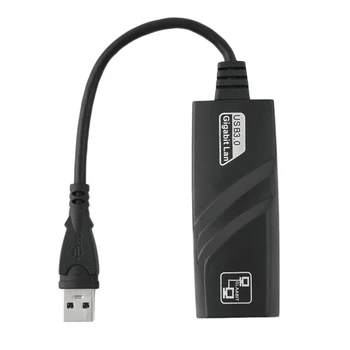 USB 3.0 10/100/1000 Mbps Gigabit RJ45 Ethernet LAN Adapter PC-Mac