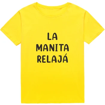 Väike käsi lõõgastuda Camiseta Feminina Naiste T-särgid top Naljakas hispaania Kirjas Trükkima Vaba aja veetmise Esteetiline lady tshirt