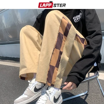 LAPPSTER Mehed Segast Sirge Harajuku Streetwear Sweatpants 2021 Mens Kpop Põhjuslik Vintage Joggers Mees Higi Must Y2k Püksid