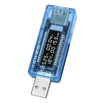 USB Aku Tester võimsuse mõõtja Voltmeeter Volt Praeguse Arvesti LCD Pinge Detektor elektroonilise koormus Laadija Ammeter Mobile