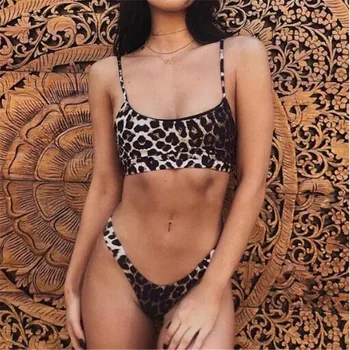 Bikiinid Naiste Ujumisriided Leopard Bikinis Seksikas Biquini Ujuda Masti Push Up Ujumistrikoo Naine Beachwear Ujumine Bikiinid Naistele