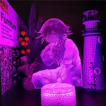 Joonis Kerge Danganronpa Kokichi Oma 3D LED ANIME LAMP Nightlights Visuaalne Valgustus Lampara Led Home Decor Xmas Kingitus