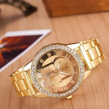 Luksus Daamid Quartz Watch Euroopa Tarvikute Fashion, Luxury Gold Diamond Vabaaja Roostevabast Terasest 2021