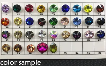 7tk Õmble Klaasi Ring Crystal Baoshihua Küünis Rhinestone Multi Värvid 27mm Õmble-on Stone Korter Top