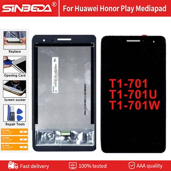 7.0 tolli Originaal LCD Huawei Honor Mängida Mediapad T1-701 T1-701W T1-701U LCD ekraan puutetundlik digitizer assamblee