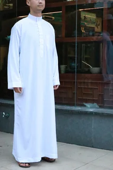 Saudi Araabia Täis Varruka Abaya Islami Rõivad Meeste Pikk Rüü seal kaftan Moslemi Riided Meestele Pakistani Palvetan, Pluss Suurus Jubba Thobe