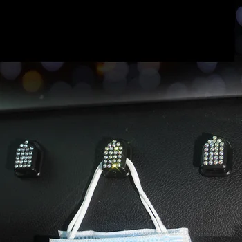 Loominguline Rhinestone Mini Auto Konksud Korraldaja Riidepuu jaoks, USB Kaabel, Kõrvaklappide Võti Ladustamise Auto Liim Konks Bling Auto Tarvikud
