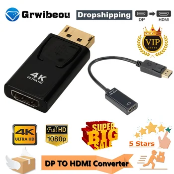 4K DisplayPort HDMI-ühilduv Adapter Converter Display Port Male DP Naiste HD-TV Kaabel-Video Adapter Heli-TV For PC