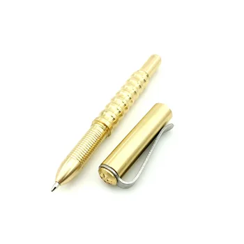 Õues Kirjalikult Tööriistu EDC Messing Pen Clip Tasku Pastapliiats