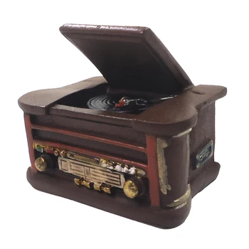Antiik 1/6 Kääbus Dollshouse Phonograph Vaik Record Player Muusika Instrument
