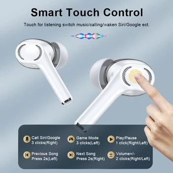 Langsdom 2021 TWS Kõrvaklapid Juhtmeta Kõrvaklappide Bluetooth-ühilduva Telefoni Auriculares Dual Juht 4 Kõlarid Gaming Headset