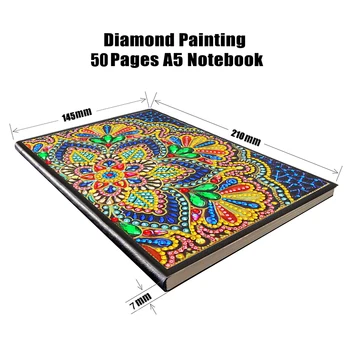 Diamond Maali 5d DIY Diamond Värvimine Poolt Numbrid Erilise Kujuga Teemant Kunsti Sülearvuti Lapsed Päevik Raamat Teataja