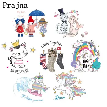 Prajna Küülik Plaaster Cute Cartoon Soojusülekande Vinyl Raud Üleandmise Rõivaste Loomade Triibud Thermal Kleepsud Riided