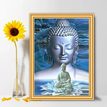 ARMYQZ 5D DIY Diamond Maali Usuliste Buddha ristpistes Komplekt, Täielik Puuri Ruudu Tikandid Mosaiik Art Pilt Kive Hom