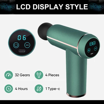 LCD Mini Massaaž Relv Sügavat Kudede Lihaste Löökpillid Massager jaoks Leevendada Valu, Lihaste Massaaž Kõrge Vibratsiooni Intensiivsus