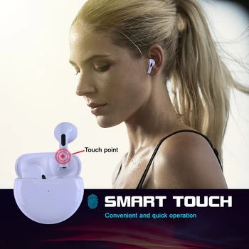 BOHM PRO 6 Traadita TWS Kõrvaklapid Mini Bluetooth-5.0 Earbuds Sport Peakomplekti laadimine KAST xiaomi samsung kõikidele nutitelefoni