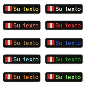 Peruu Lipu 10X2.5cm Tikandid Custom Nimi Tekst Plaaster Triibud pääsme Rauast Või Velcro Toetus Plaastrid Riided, Seljakott Müts