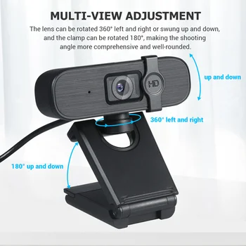 Muslady USBWebcam 2K High-definition WebCamera Mikrofoniga Pööratav Kaamera Live Broadcast Video Helistamine Konverentsi Töö