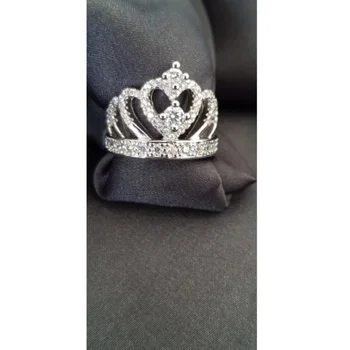 Mood Crown Tsirkoon Ringi Naiste Mood Ringi Kuninganna Sõrmus Pulmad Engagement Crown abielusõrmus Naiste Igavik Ring