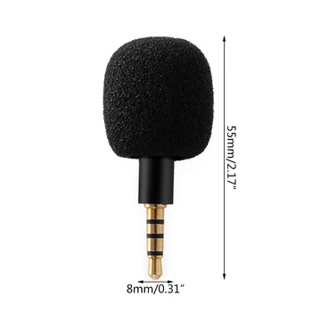 AXYB Kaasaskantav Väike Mikrofon, Mini Plug in Mic Ruupor 3.5 mm Jack Nutitelefoni Isotroopne Vokaal Diktofon