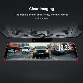 Puutetundlik Sõidu Diktofon Auto tahavaate Kaamera 1080P Car Dvr 10
