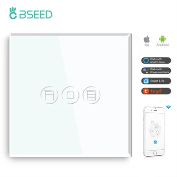 BSEED Wifi rullkardinate Smart Kardinad Lüliti Traadita Valge Must Kuldne Värvid Toetust Tuya Google Smart Home
