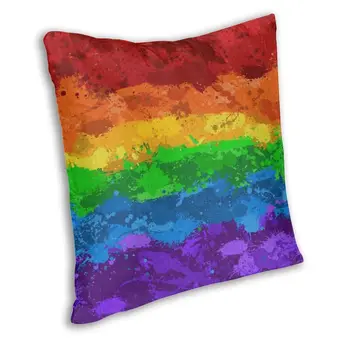 Elav LGBT Rainbow Värvi Plartsutama Lipu Padja Kate Kodu Dekoratiivsed 3D Print GLBT Gay Lesbi Uhkus Padi Auto